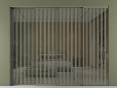 Перегородка Формато внутри проёма 4 створки с синхронным механизмом