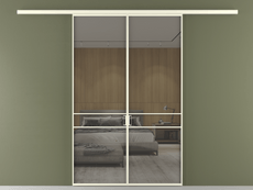 Перегородка Формато вдоль стены 2 створки