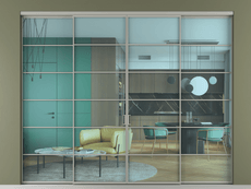 Перегородка Формато внутри проёма 4 створки