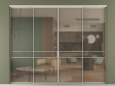 Перегородка Formato внутри проёма 4 створки