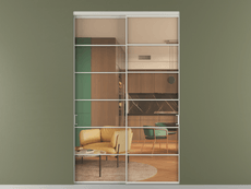 Перегородка Формато внутри проёма 2 створки