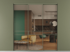 Перегородка Формато внутри проёма 3 створки