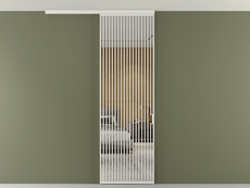 Перегородка Формато вдоль стены на потолок 1 створка