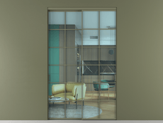 Перегородка Formato внутри проёма 2 створки