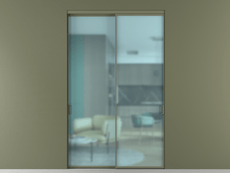 Перегородка Formato внутри проёма 2 створки