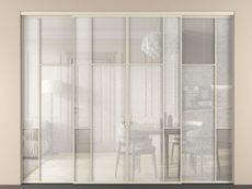 Перегородка Мозаик внутри проёма 4 створки