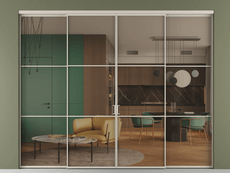 Перегородка Формато внутри проёма 4 створки