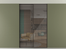 Перегородка Формато внутри проёма скрытое крепление в потолок 2 створки