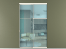 Перегородка Formato внутри проёма 2 створки