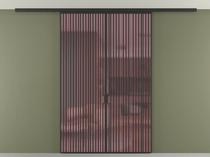 Перегородка Formato вдоль стены на потолок 2 створки