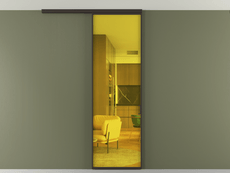 Перегородка Formato вдоль стены на потолок 1 створка