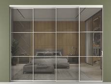 Перегородка Формато внутри проёма 4 створки с синхронным механизмом