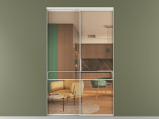 Перегородка Формато внутри проёма 2 створки