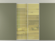 Перегородка Формато внутри проёма скрытое крепление в потолок 2 створки