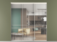 Перегородка Формато внутри проёма 3 створки с синхронным механизмом