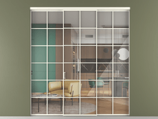 Перегородка Formato внутри проёма 3 створки