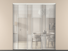 Перегородка Мозаик внутри проёма 3 створки