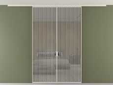 Перегородка Formato вдоль стены на потолок 2 створки