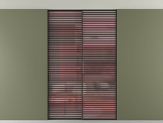 Перегородка Формато внутри проёма скрытое крепление в потолок 2 створки