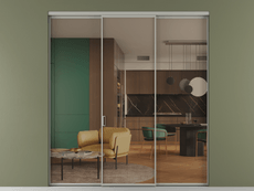 Перегородка Формато внутри проёма 3 створки