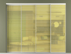 Перегородка Формато внутри проёма 4 створки с синхронным механизмом