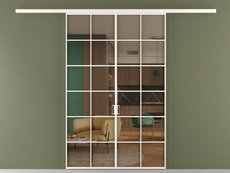 Перегородка Формато вдоль стены 2 створки