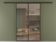 Перегородка Formato вдоль стены 2 створки