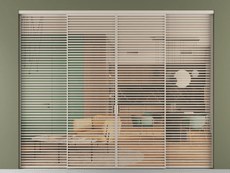 Перегородка Formato внутри проёма 4 створки