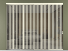 Перегородка Формато внутри проёма 4 створки с синхронным механизмом