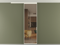 Перегородка Формато вдоль стены на потолок 1 створка