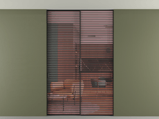 Перегородка Формато внутри проёма скрытое крепление в потолок 2 створки