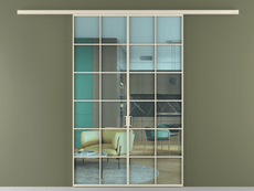 Перегородка Formato вдоль стены 2 створки