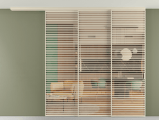 Перегородка Formato вдоль стены на потолок телескопик синхро 3