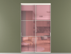 Перегородка Формато внутри проёма 2 створки