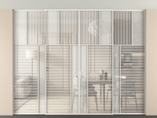 Перегородка Мозаик внутри проёма скрытое крепление в потолок 4 створки