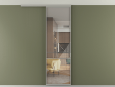 Перегородка Формато вдоль стены на потолок 1 створка