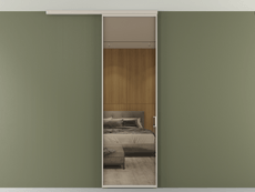 Перегородка Формато вдоль стены на потолок 1 створка