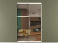 Перегородка Формато внутри проёма 2 створки