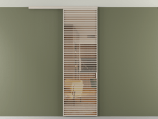 Перегородка Формато вдоль стены на потолок 1 створка