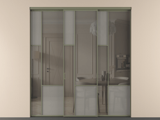 Перегородка Мозаик внутри проёма 3 створки