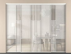 Перегородка Мозаик внутри проёма 4 створки