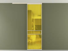 Перегородка Formato вдоль стены на потолок 1 створка