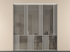 Перегородка Мозаик внутри проёма 3 створки