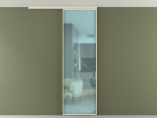 Перегородка Formato вдоль стены на потолок 1 створка