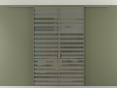 Перегородка Формато вдоль стены на потолок 2 створки