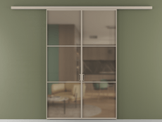 Перегородка Формато вдоль стены 2 створки