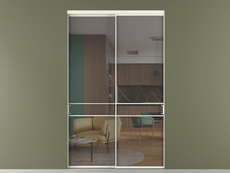 Перегородка Formato внутри проёма 2 створки