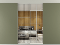 Перегородка Формато внутри проёма скрытое крепление в потолок 2 створки