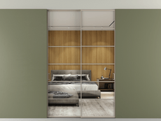 Перегородка Formato внутри проёма скрытое крепление в потолок 2 створки