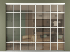 Перегородка Формато внутри проёма 4 створки